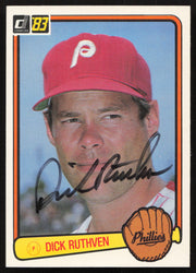 Dick Ruthven Autographed 1983 Donruss Card #497 Philadelphia Phillies SKU #264632