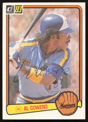 Al Cowens Autographed 1983 Donruss Card #554 Seattle Mariners SKU #264634