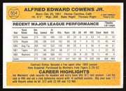 Al Cowens Autographed 1983 Donruss Card #554 Seattle Mariners SKU #264634