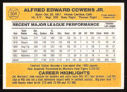 Al Cowens Autographed 1983 Donruss Card #554 Seattle Mariners SKU #264635