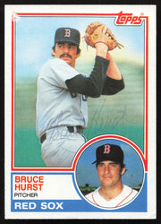Bruce Hurst Autographed 1983 Topps Card #82 Boston Red Sox SKU #264649