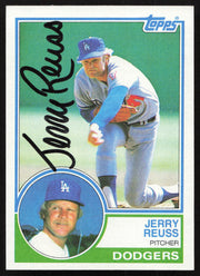 Jerry Reuss Autographed 1983 Topps Card #90 Los Angeles Dodgers SKU #264652
