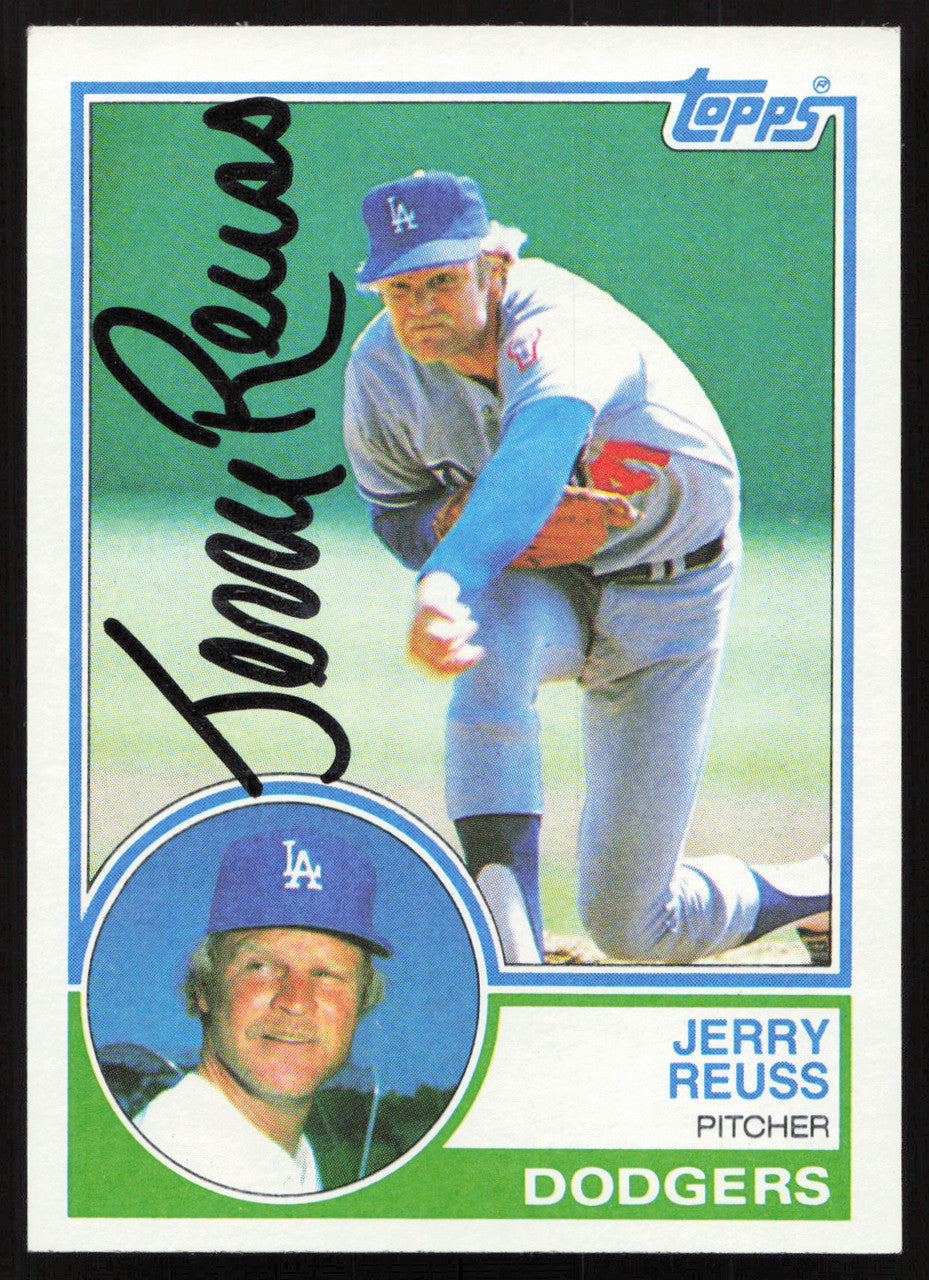 Jerry Reuss Autographed 1983 Topps Card #90 Los Angeles Dodgers SKU #264652
