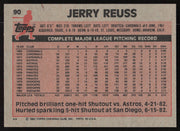 Jerry Reuss Autographed 1983 Topps Card #90 Los Angeles Dodgers SKU #264652