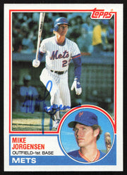 Mike Jorgensen Autographed 1983 Topps Card #107 New York Mets SKU #264653