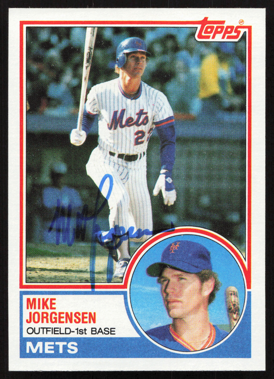 Mike Jorgensen Autographed 1983 Topps Card #107 New York Mets SKU #264653