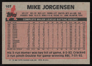 Mike Jorgensen Autographed 1983 Topps Card #107 New York Mets SKU #264653