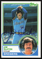 Jim Slaton Autographed 1983 Topps Card #114 Milwaukee Brewers SKU #264655