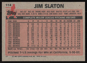 Jim Slaton Autographed 1983 Topps Card #114 Milwaukee Brewers SKU #264655