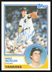 Mike Morgan Autographed 1983 Topps Card #203 New York Yankees SKU #264657