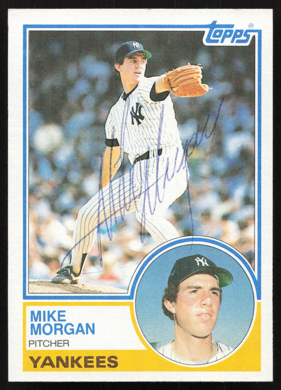 Mike Morgan Autographed 1983 Topps Card #203 New York Yankees SKU #264659