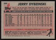 Jerry Dybzinski Autographed 1983 Topps Card #289 Cleveland Indians SKU #264661
