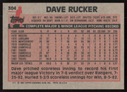 Dave Rucker Autographed 1983 Topps Card #304 Detroit Tigers SKU #264664