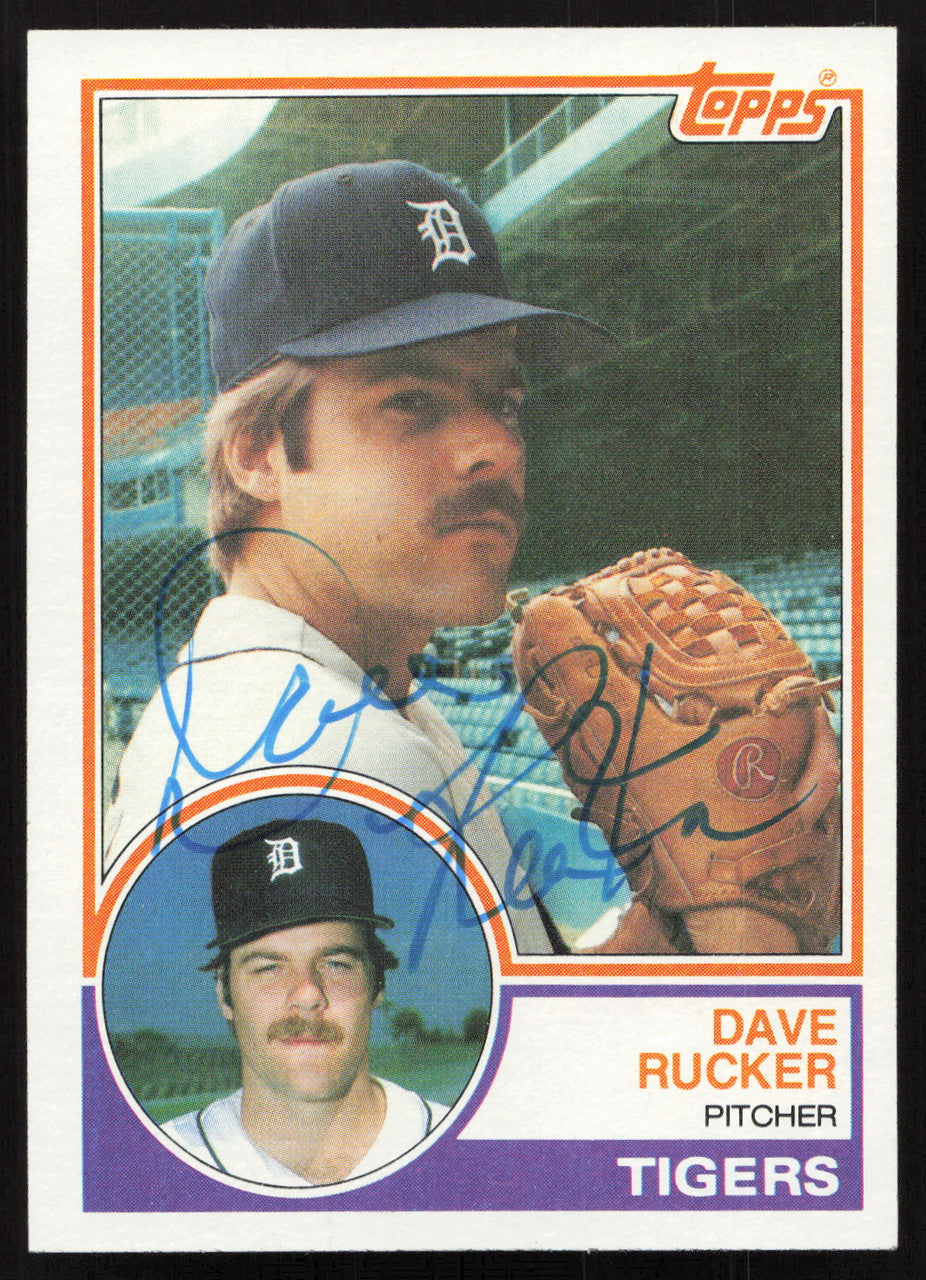 Dave Rucker Autographed 1983 Topps Card #304 Detroit Tigers SKU #264665