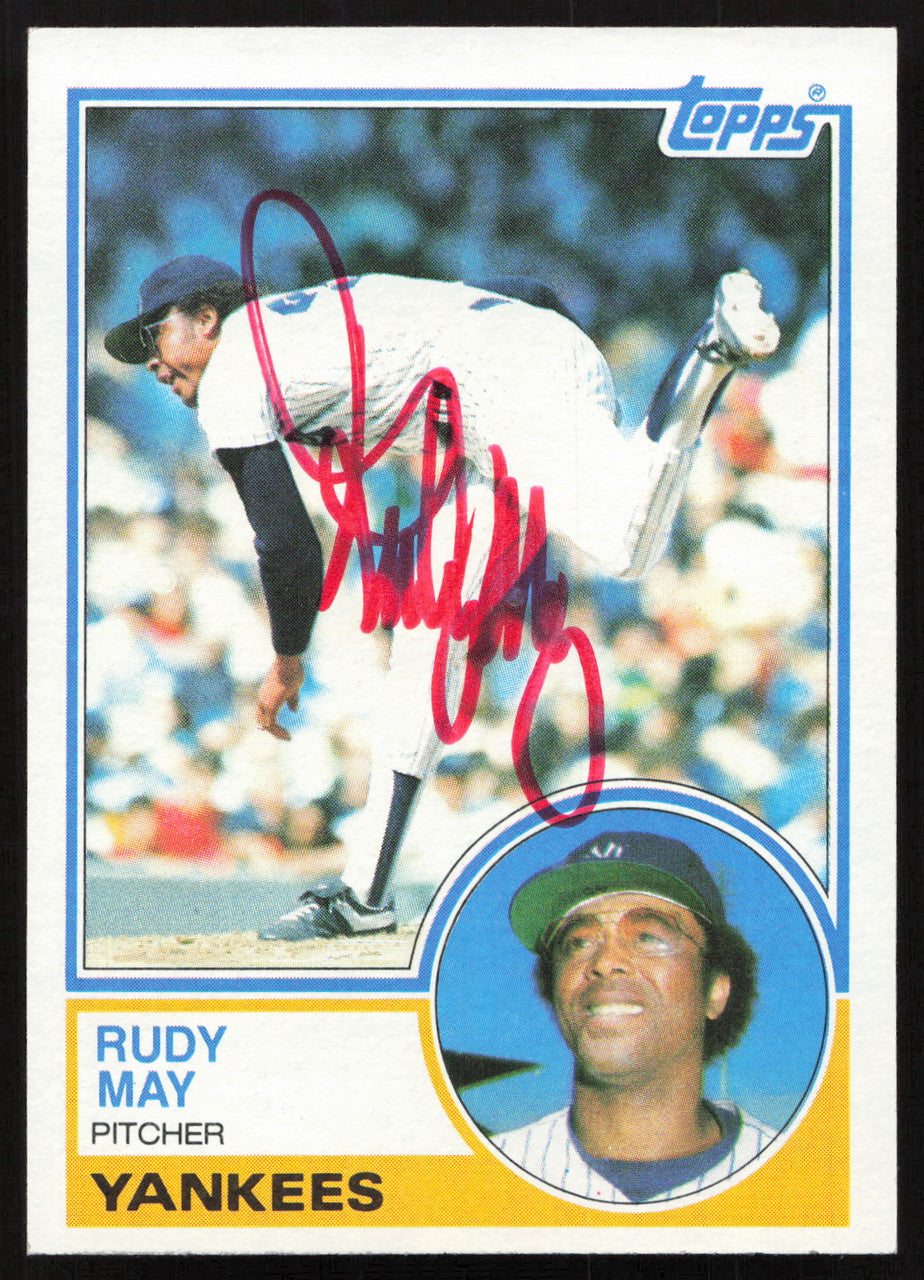 Rudy May Autographed 1983 Topps Card #408 New York Yankees SKU #264668