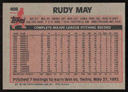 Rudy May Autographed 1983 Topps Card #408 New York Yankees SKU #264668