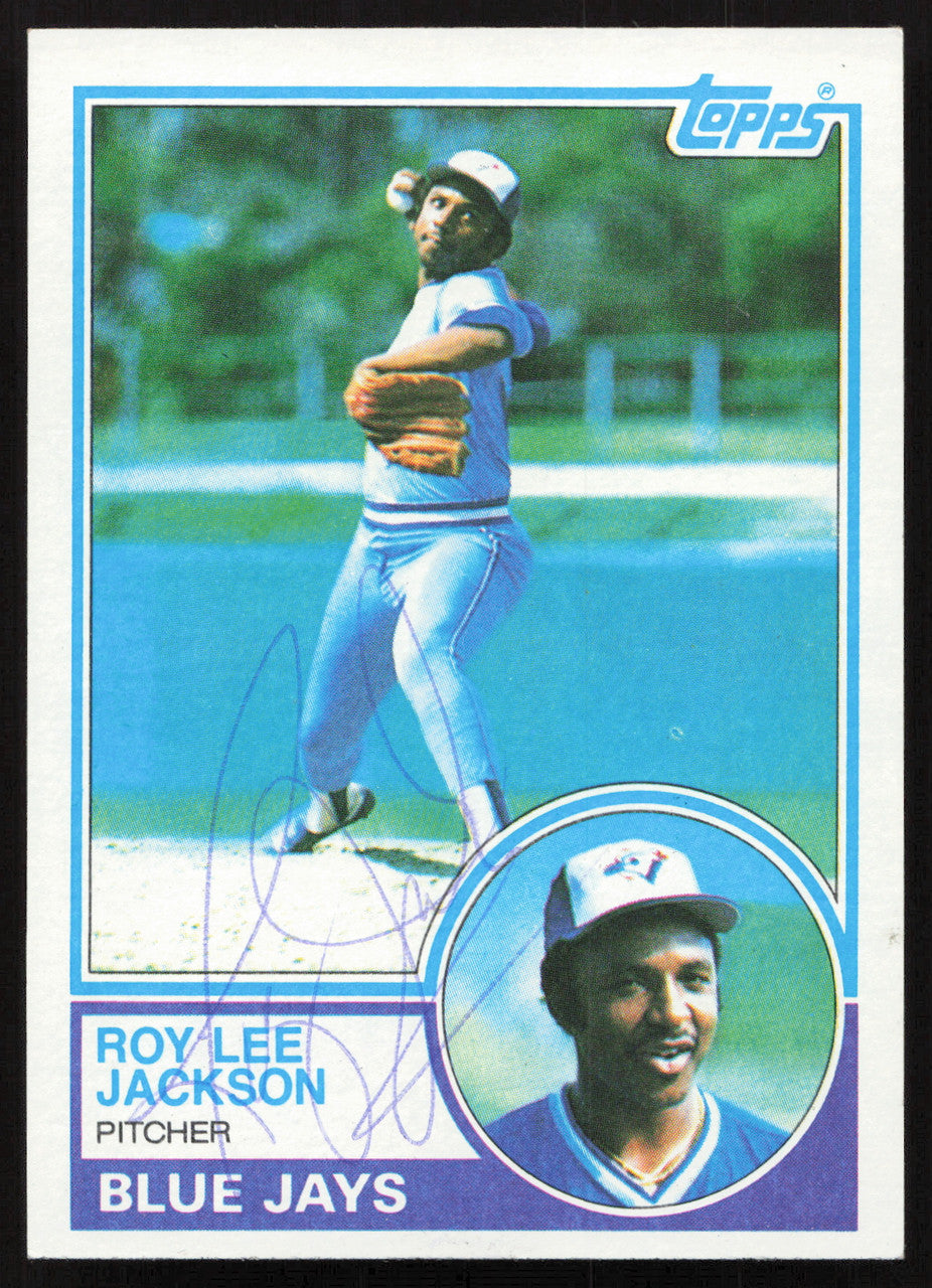 Roy Lee Jackson Autographed 1983 Topps Card #427 Toronto Blue Jays SKU #264669
