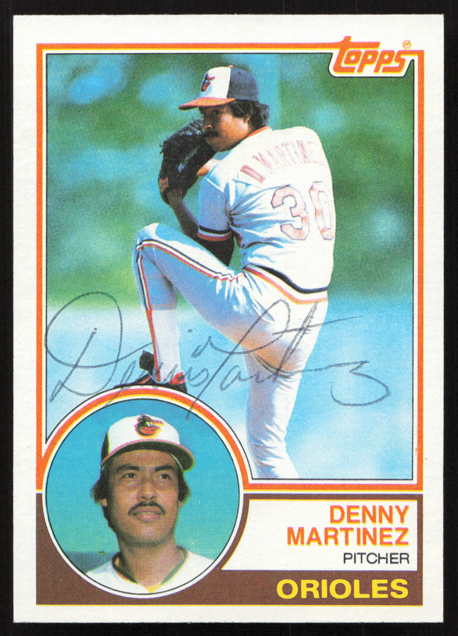 Dennis Denny Martinez Autographed 1983 Topps Card #553 Baltimore Orioles SKU #264677
