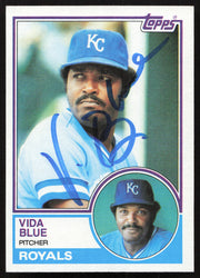 Vida Blue Autographed 1983 Topps Card #570 Kansas City Royals SKU #264680