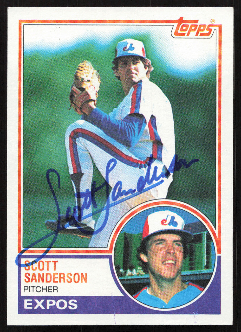 Scott Sanderson Autographed 1983 Topps Card #717 Montreal Expos SKU #264682