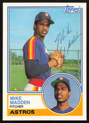 Mike Madden Autographed 1983 Topps Traded Rookie Card #64T Houston Astros SKU #264685
