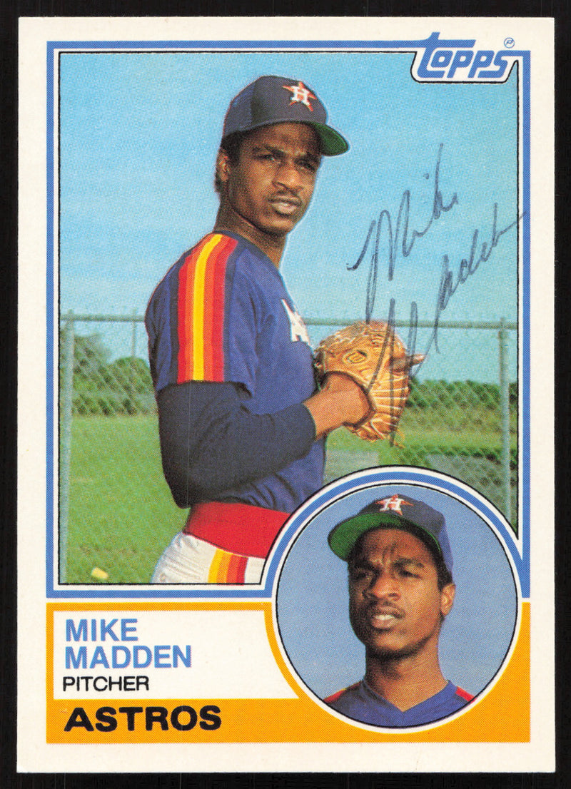 Mike Madden Autographed 1983 Topps Traded Rookie Card #64T Houston Astros SKU #264685