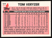 Tom Veryzer Autographed 1983 Topps Traded Card #121T Chicago Cubs SKU #264688