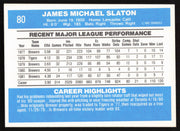 Jim Slaton Autographed 1982 Donruss Card #80 Milwaukee Brewers SKU #264691