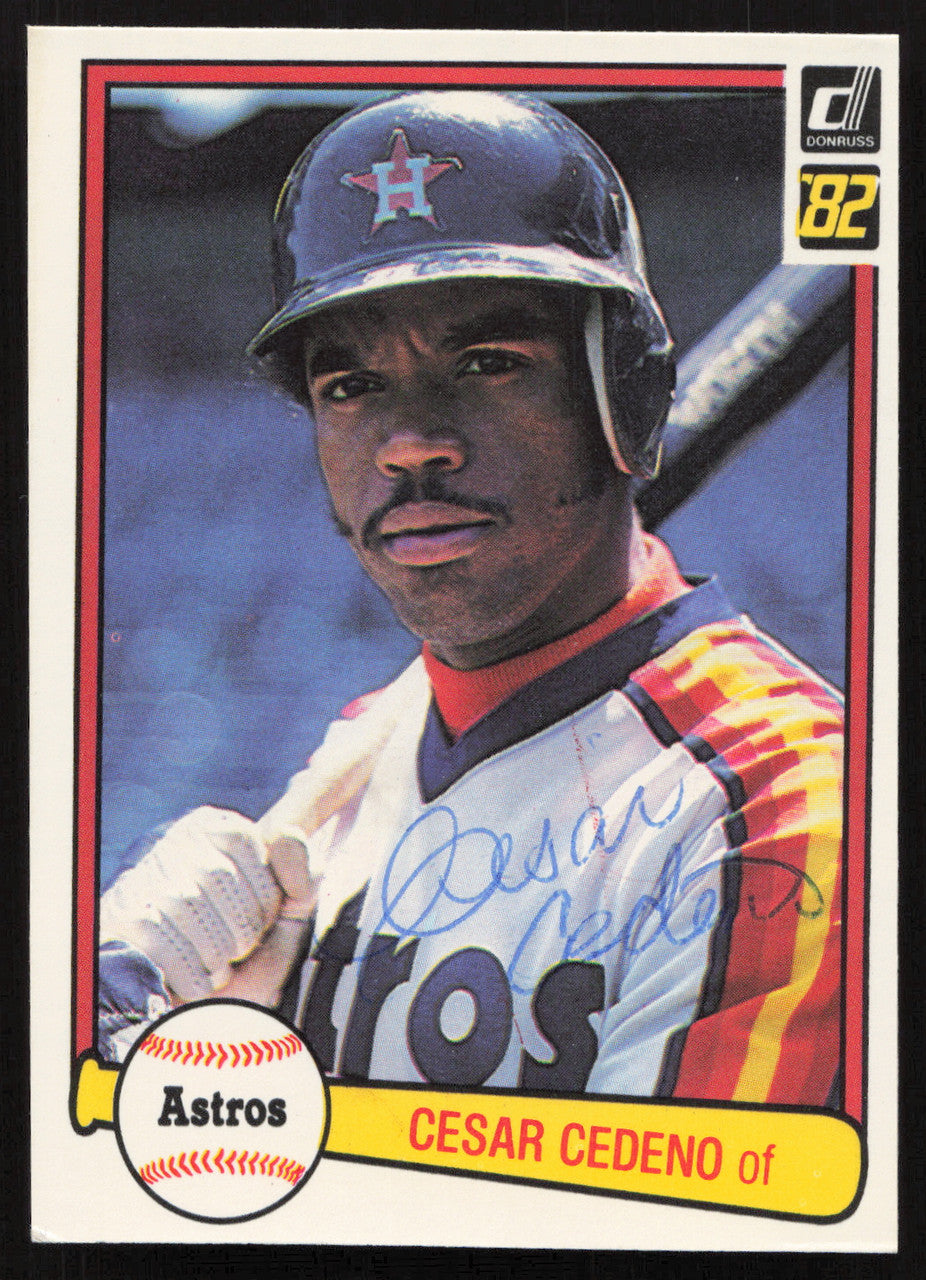 Cesar Cedeno Autographed 1982 Donruss Card #118 Houston Astros SKU #264693