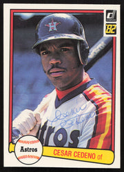 Cesar Cedeno Autographed 1982 Donruss Card #118 Houston Astros SKU #264694