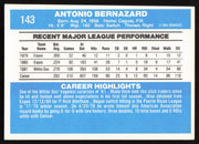 Tony Bernazard Autographed 1982 Donruss Card #143 Chicago White Sox SKU #264698