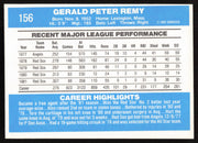 Jerry Remy Autographed 1982 Donruss Card #156 Boston Red Sox Sharpie SKU #264700