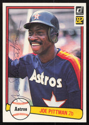 Joe Pittman Autographed 1982 Donruss Rookie Card #218 Houston Astros SKU #264706