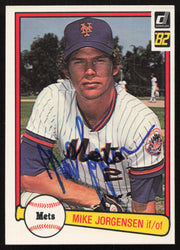 Mike Jorgensen Autographed 1982 Donruss Card #224 New York Mets SKU #264709