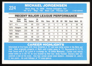 Mike Jorgensen Autographed 1982 Donruss Card #224 New York Mets SKU #264709