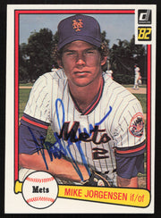 Mike Jorgensen Autographed 1982 Donruss Card #224 New York Mets SKU #264710