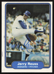Jerry Reuss Autographed 1982 Fleer Card #18 Los Angeles Dodgers SKU #264723