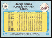 Jerry Reuss Autographed 1982 Fleer Card #18 Los Angeles Dodgers SKU #264723