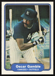 Oscar Gamble Autographed 1982 Fleer Card #36 New York Yankees SKU #264725