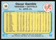 Oscar Gamble Autographed 1982 Fleer Card #36 New York Yankees SKU #264725