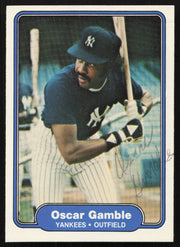 Oscar Gamble Autographed 1982 Fleer Card #36 New York Yankees SKU #264726