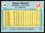 Oscar Gamble Autographed 1982 Fleer Card #36 New York Yankees SKU #264726
