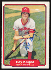 Ray Knight Autographed 1982 Fleer Card #71 Cincinnati Reds SKU #264727
