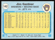 Jim Gantner Autographed 1982 Fleer Card #142 Milwaukee Brewers SKU #264731