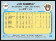 Jim Gantner Autographed 1982 Fleer Card #142 Milwaukee Brewers SKU #264732