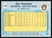 Jim Gantner Autographed 1982 Fleer Card #142 Milwaukee Brewers SKU #264733
