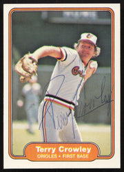Terry Crowley Autographed 1982 Fleer Card #160 Baltimore Orioles SKU #264736