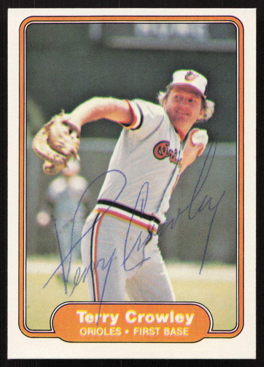 Terry Crowley Autographed 1982 Fleer Card #160 Baltimore Orioles SKU #264737