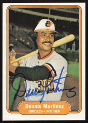 Dennis Martinez Autographed 1982 Fleer Card #170 Baltimore Orioles SKU #264741