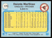 Dennis Martinez Autographed 1982 Fleer Card #170 Baltimore Orioles SKU #264741